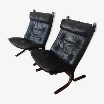 Lot de deux fauteuils "Siesta" vintage par Ingmar Relling