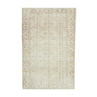 Tapis beige turc en laine nouée à la main 174 cm x 275 cm