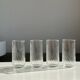 Lot de 4 verres à eau transparent torsadé H:12cm