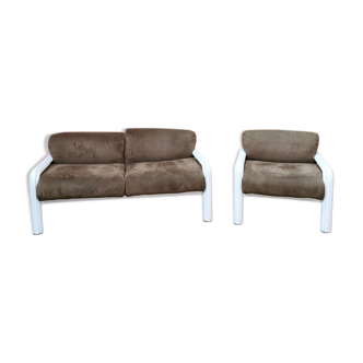 Gae Aulenti sofa and armchair set for Knoll