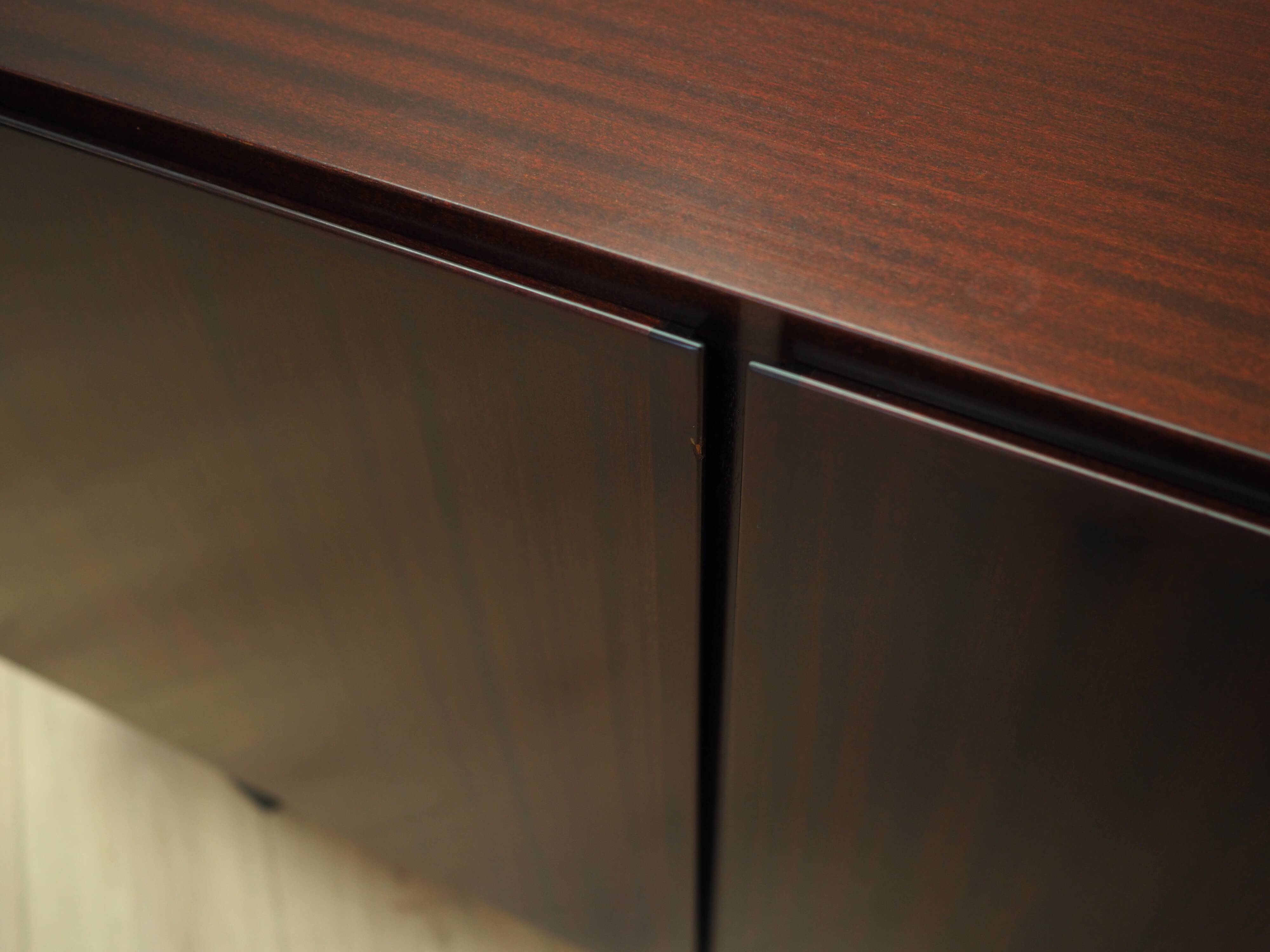Mahogany cabinet, Danish design, 1970s, manufactured by Omann Jun