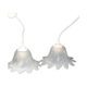 2 pendant lights with frosted glass tulips, in shades of white