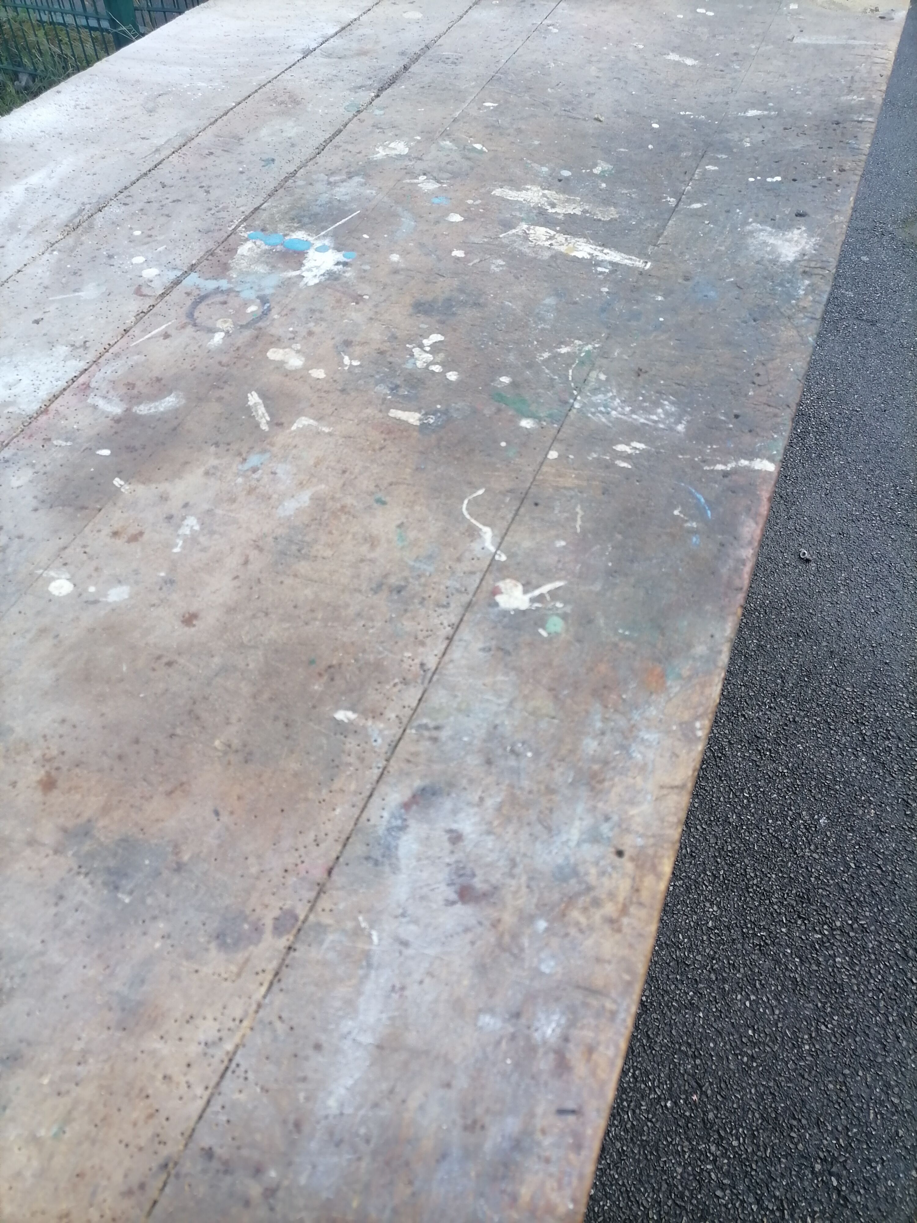 Old workbench workshop with wooden vices