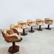Vintage rare leather swivel chairs