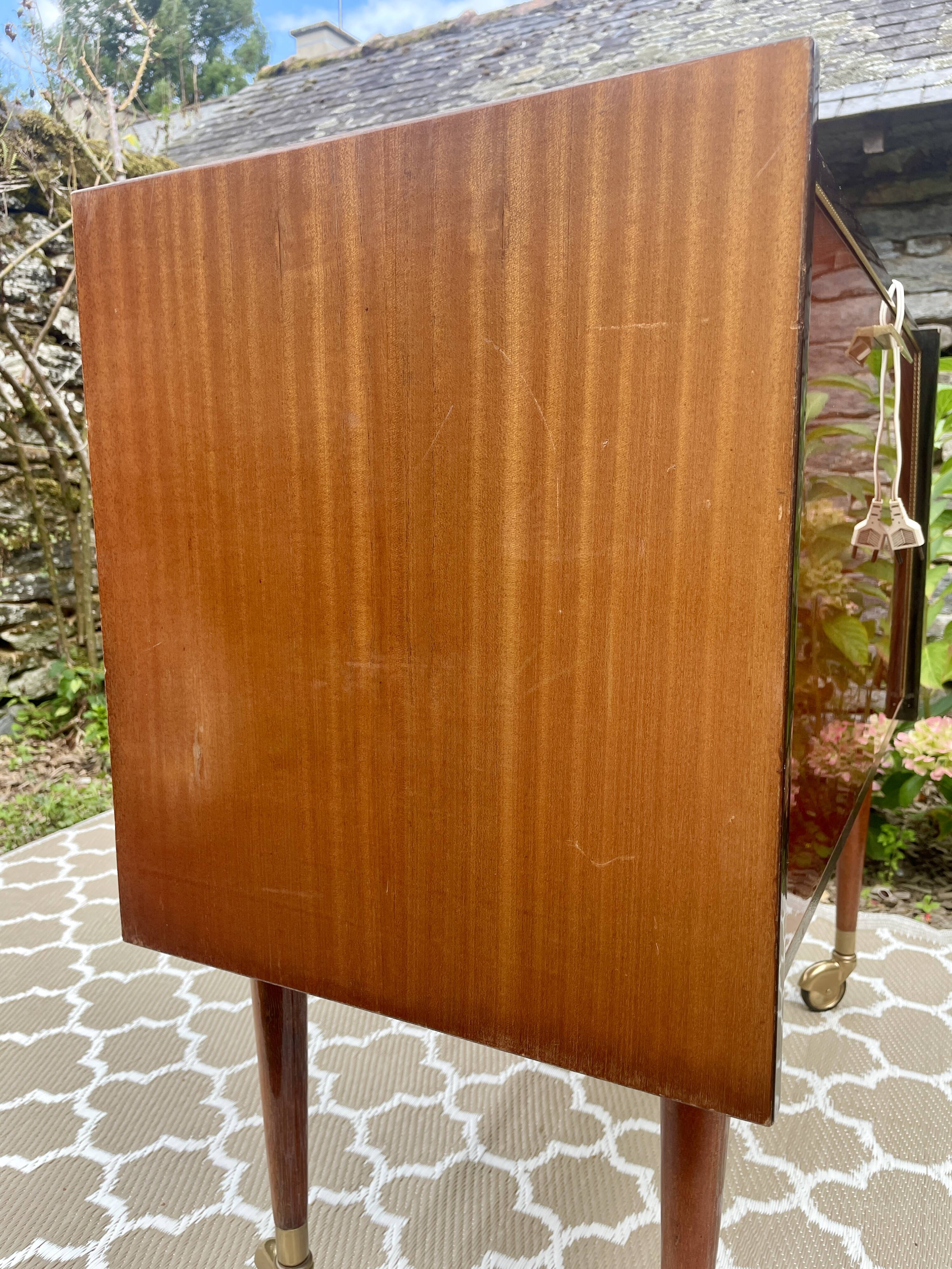 Bar cabinet on wheels