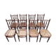 Suite de 8 chaises de bistrot en cannage FISCHEL