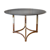 Table ronde en verre 1970