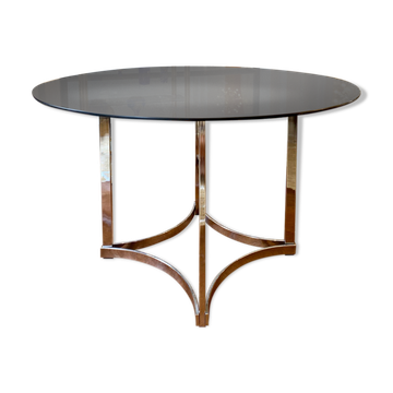 Round glass table, 1970