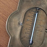 Vintage Brass Hanging Thermometer