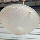 Art Deco ceiling lamp/chandelier in white pressed molded glass in working order
