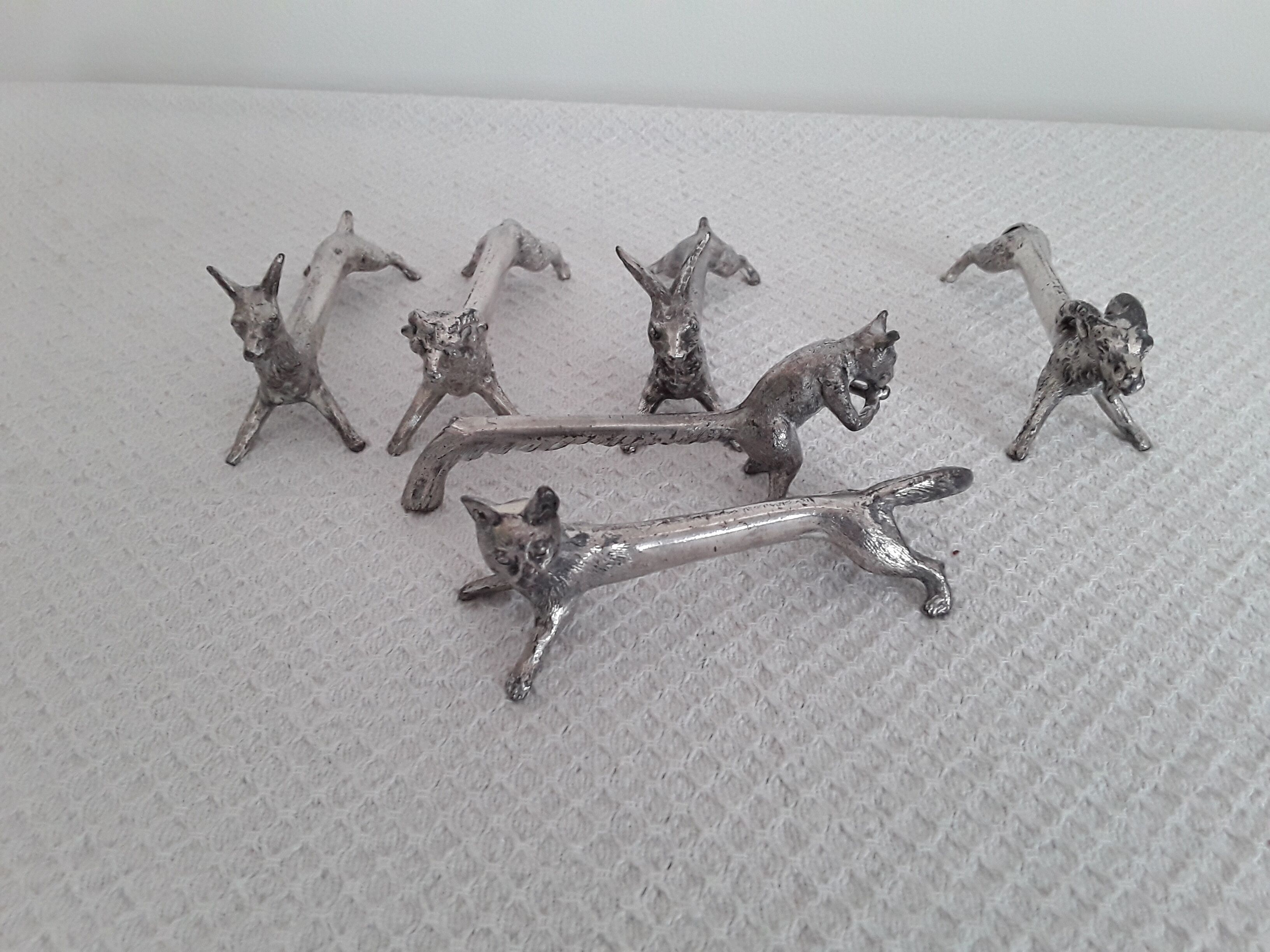 Vintage animal knife holders
