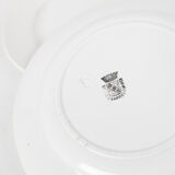 2 dinner plates white Digoin & Sarreguemines n ° 6, 19th century
