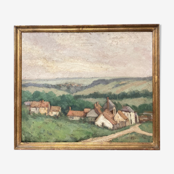 Peinture de paysage signée