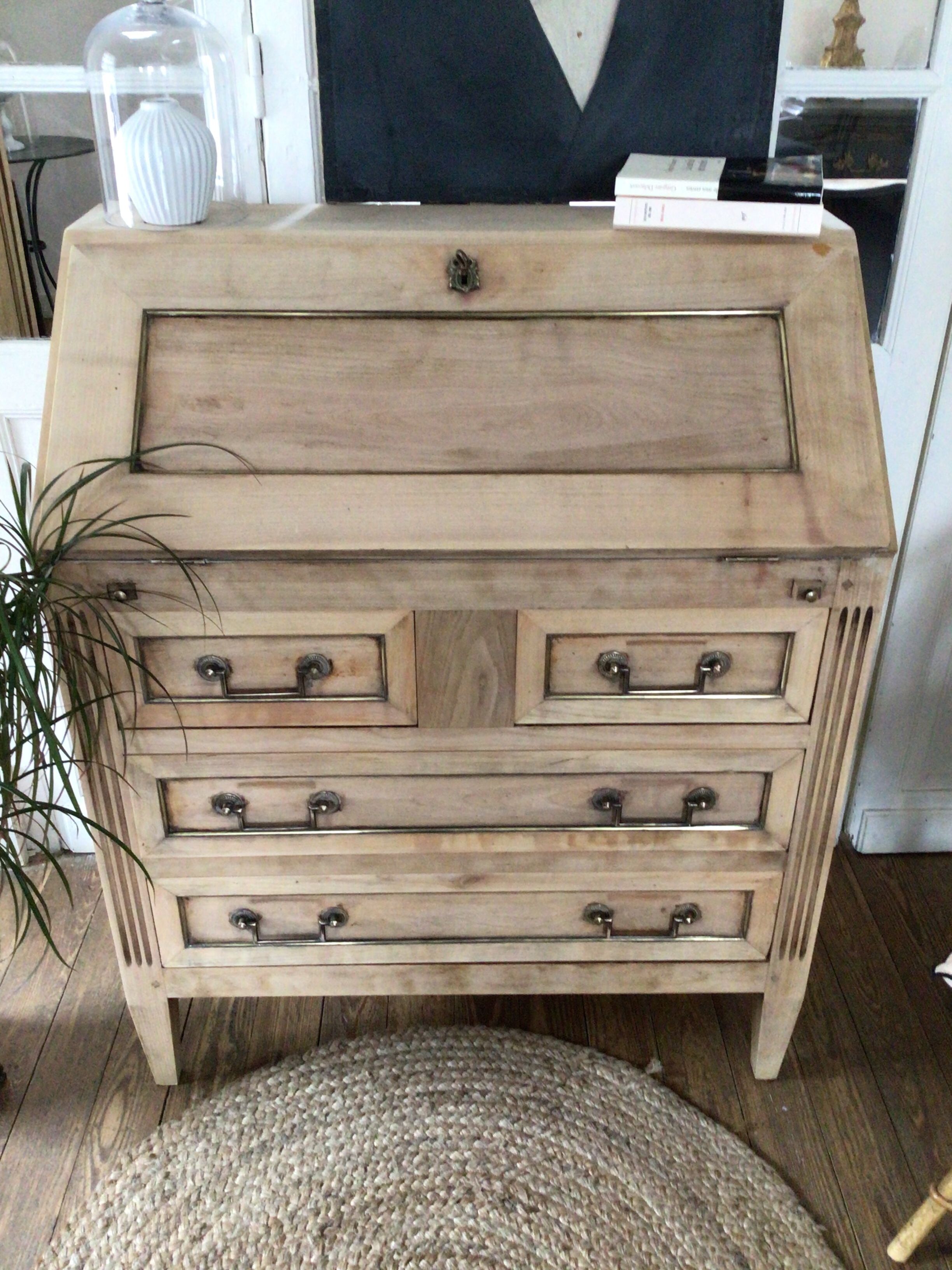 Pickled oak desk