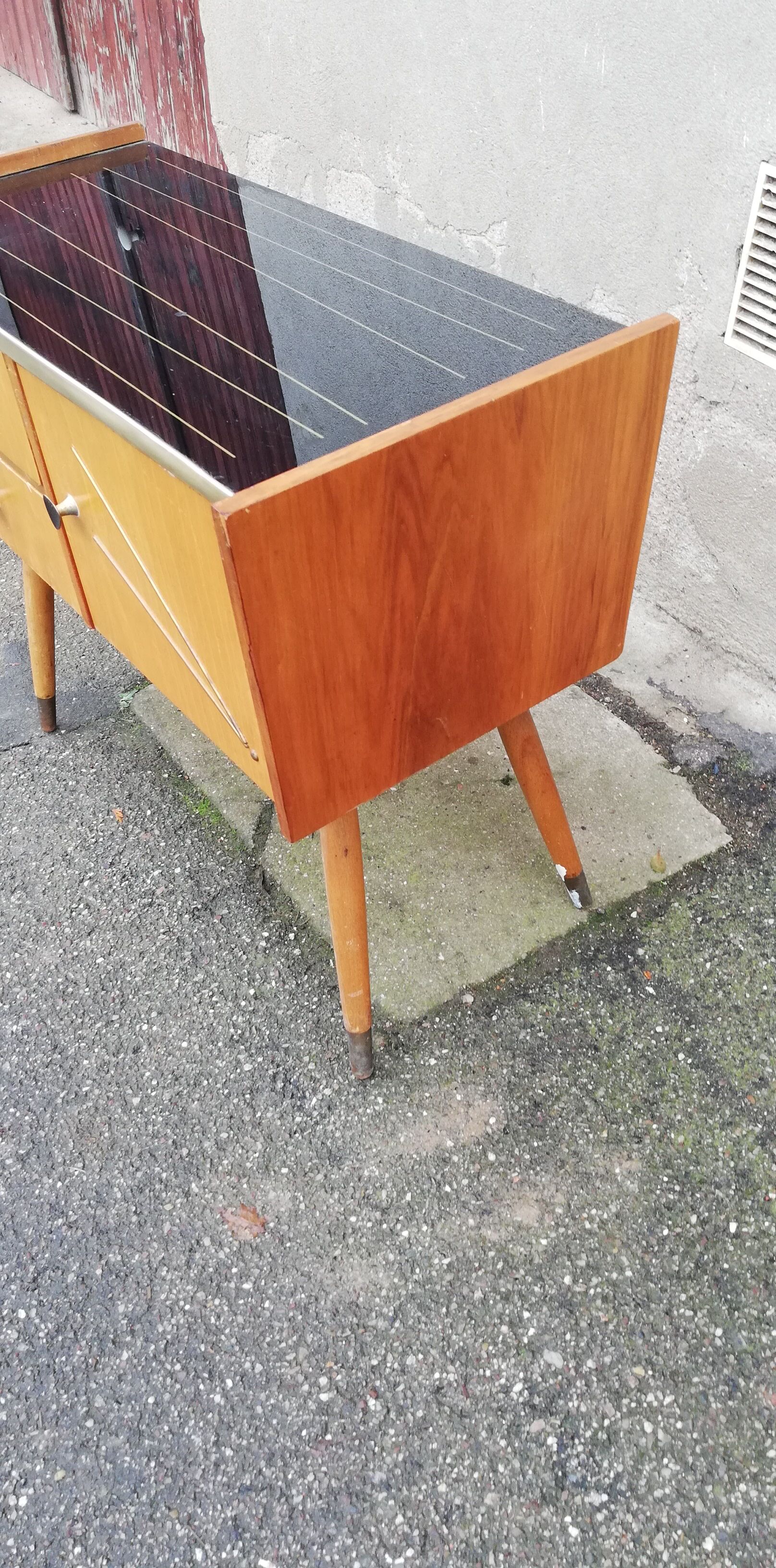 Commode vintage 2 tiroirs 1 porte
