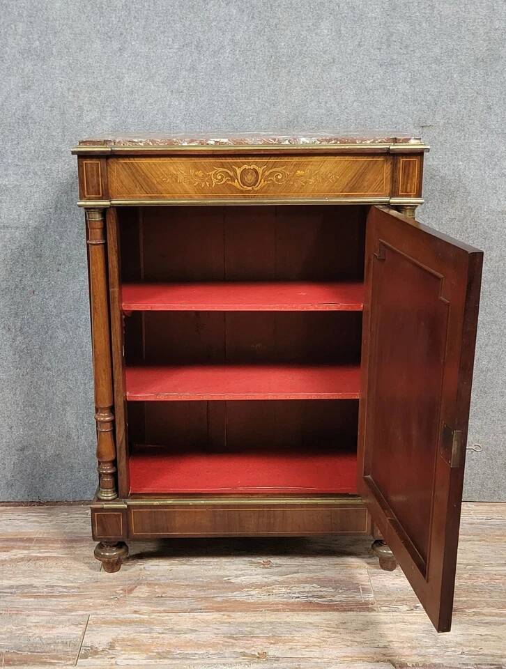 Buffet "Boulle" époque Napoléon III en marquèterie et joncs de cuivre