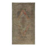 Vintage Handmade Turkish Village Rug, 100% Wool