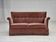 1970s, Danish 2-seater sofa, salmon pink furniture velour, beech wood.