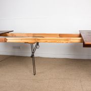 Expandable square teak dining table by Henry Walter Klein 1960