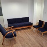 Sofa, lounge chair, two "light" armchairs, designer Lejkowski Leśniewski, 1