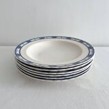 6 antique deep plates English ironstone Mintons Greenore