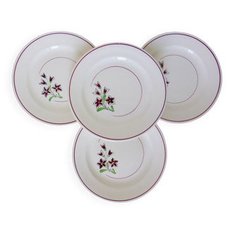 4 vintage flat plates from the Salins factory 210638