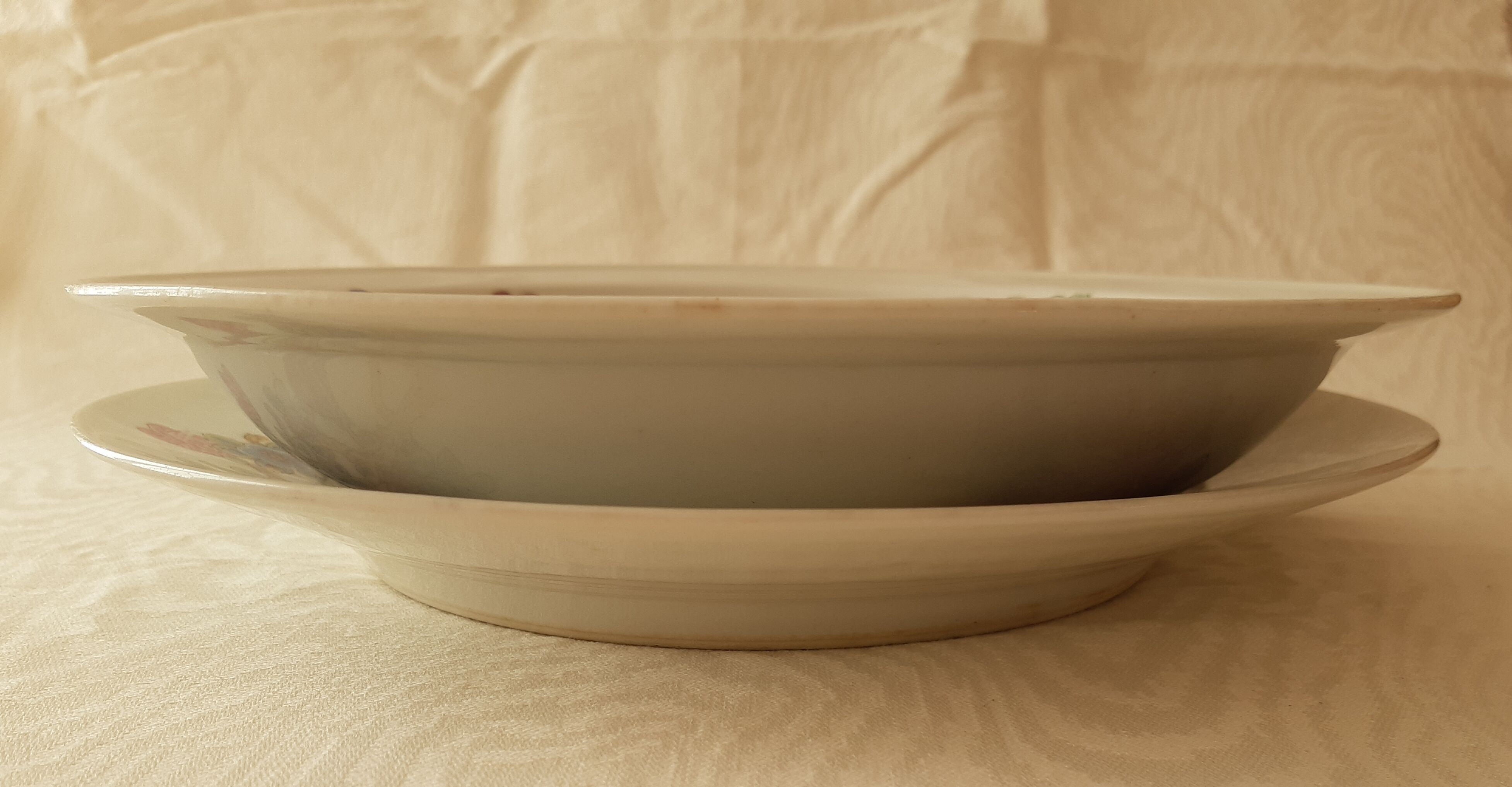 Two old dishes, Art Deco style décor