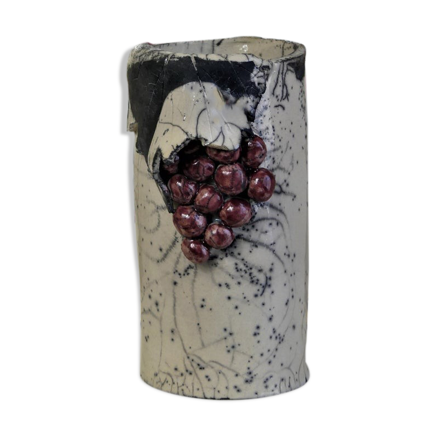 Sandstone vase signed Adonaï-Vintage Vase Vallauris