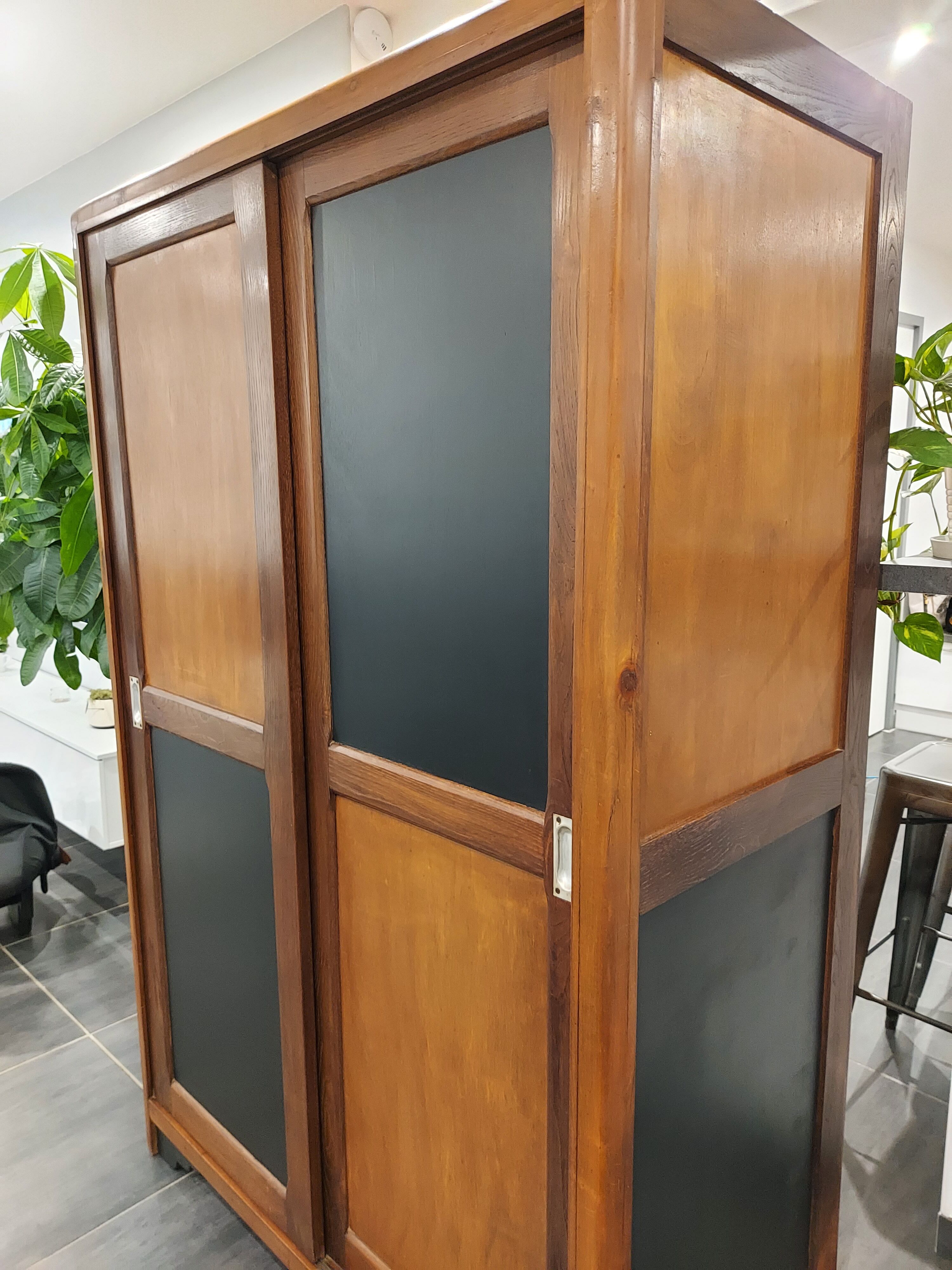 Wardrobe wardrobe sliding doors vintage 1960s