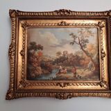 bucolic scene inspired by the 18th century