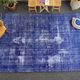 Oushak Rug Navy 7x10 Turkish Rug -Overdyed Rug Cobalt, Rug Living Room