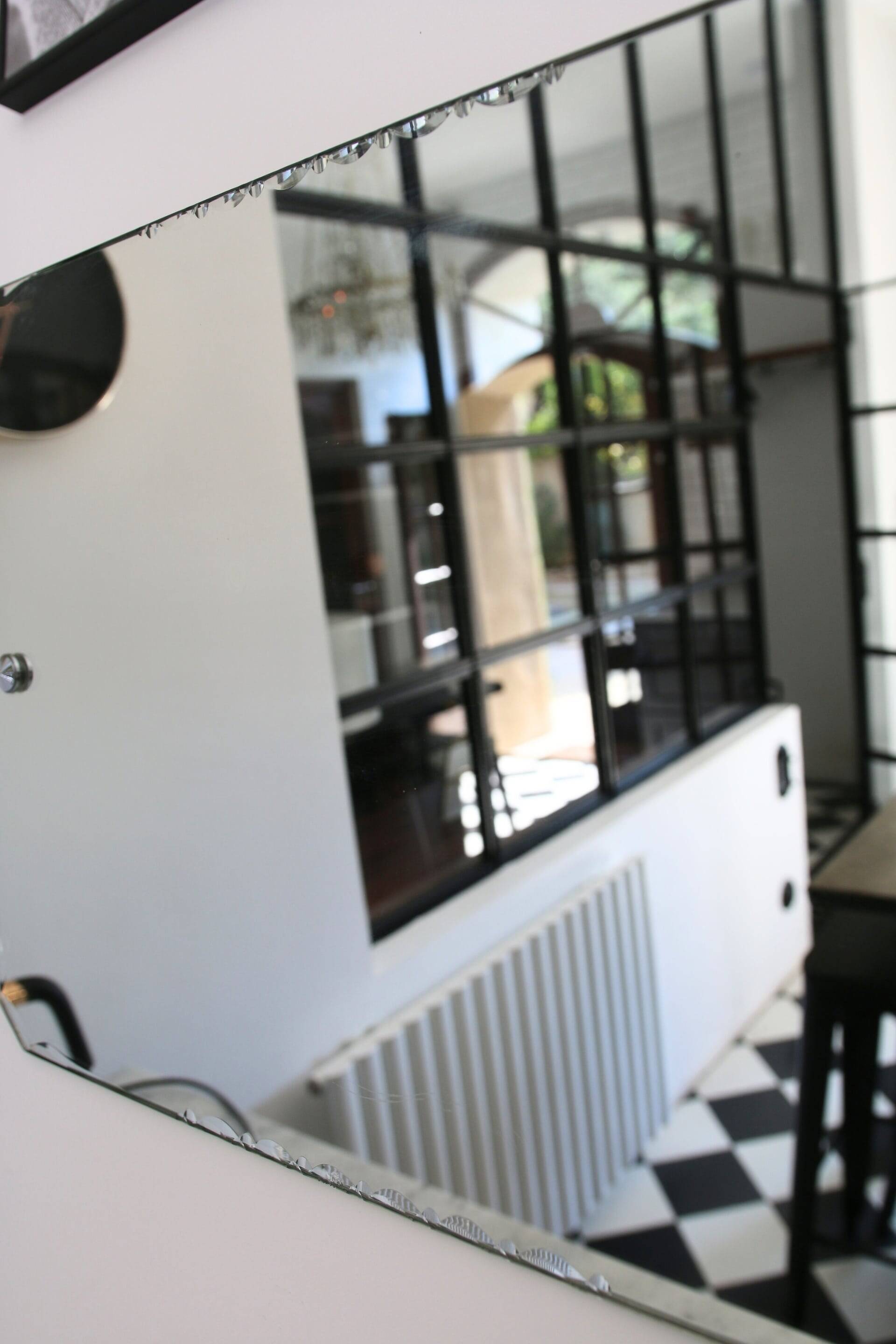 Vintage beveled glass mirror