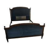Louis XVI blue velvet bed
