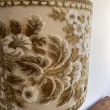 Antique table lamp in marble and tapestry
