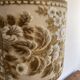 Antique table lamp in marble and tapestry