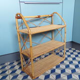Vintage rattan shelf