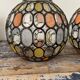 Pair of vintage faceted glass wall lamps