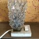Structured glass bedside lamp 60s/70s hillebrand