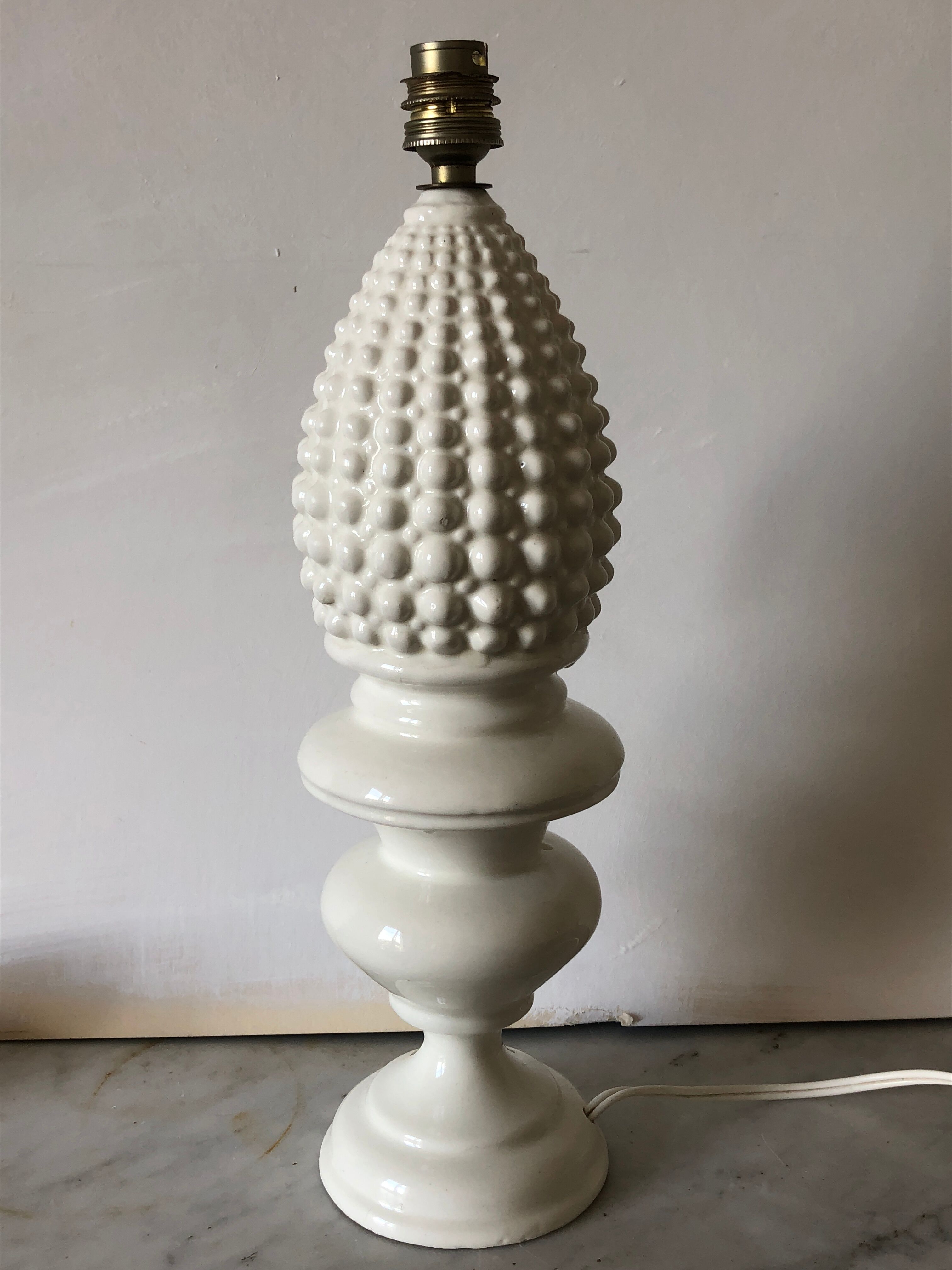 White ceramic lamp