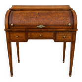 Louis XVI cylinder secretary desk with crossbanded marquetry.