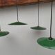 Lot de 4 lampes en tôle émaillée