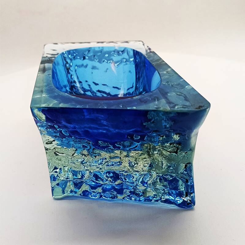 1960s Ashtray  in Hand-worked Murano Glass by Flavio Poli for Sesuso