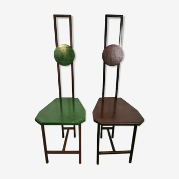 Brutalist Dining Chair, pair, 1960s