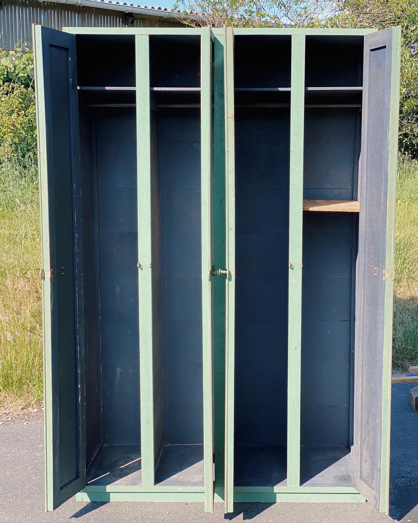 Former wooden workshop locker room
