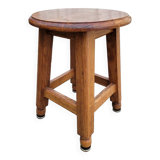 Solid wood farm stool