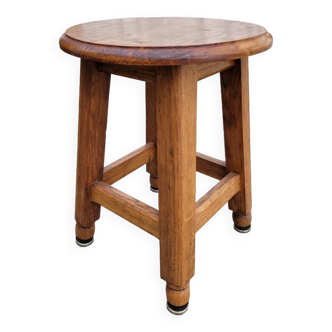 Solid wood farm stool