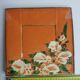 Dish or plate Pottery Galtié enamelled terracotta decorated with flowers, 24.5 cm