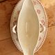 Antique red iron clay sauce boat Lunéville Lucien model