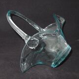 Corbeille en verre forme panier