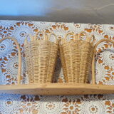 Double wicker pot door